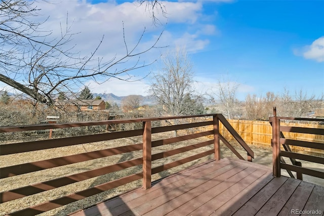 6750 Lange, Colorado Springs, CO 80918 - wooden terrace featuring a mountain view