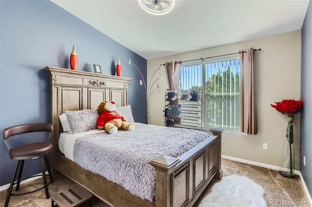 view of carpeted bedroom