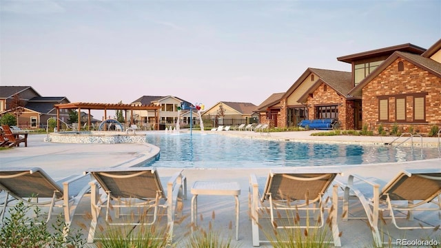 view of pool with a patio area