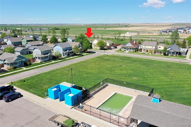 2791 Quarterland St, Strasburg, CO 80136 - aerial view of residential area featuring a pool