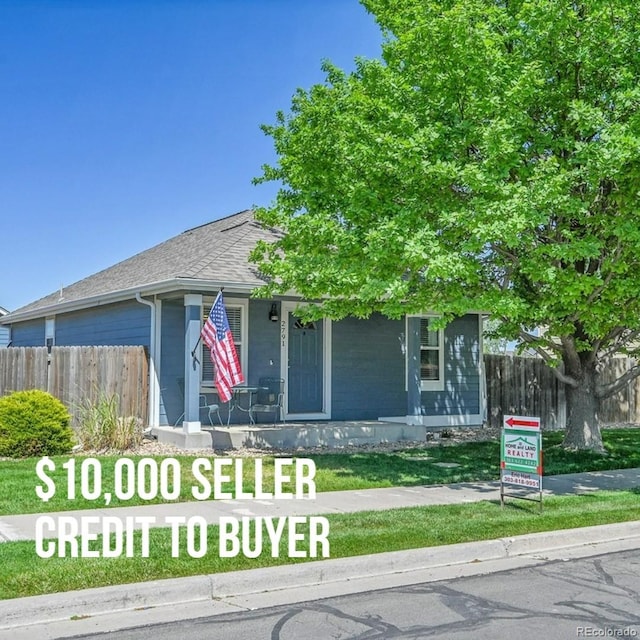 2791 Quarterland St, Strasburg, CO 80136 - view of front of property with roof with shingles
