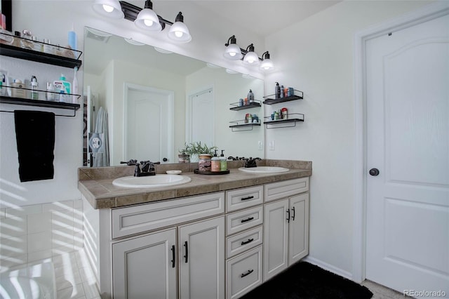 bathroom featuring vanity