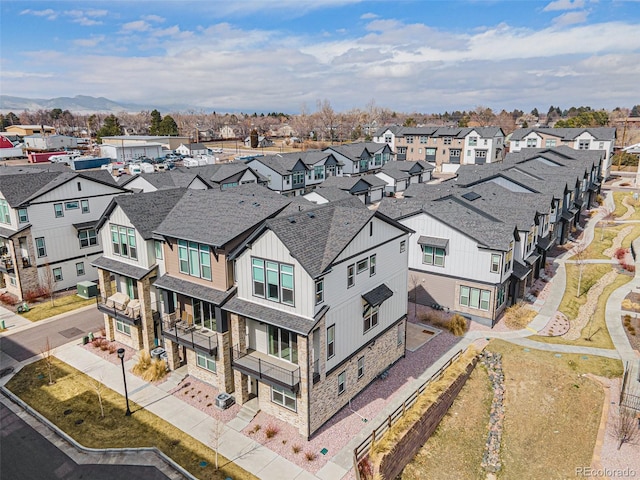 aerial view featuring a residential view