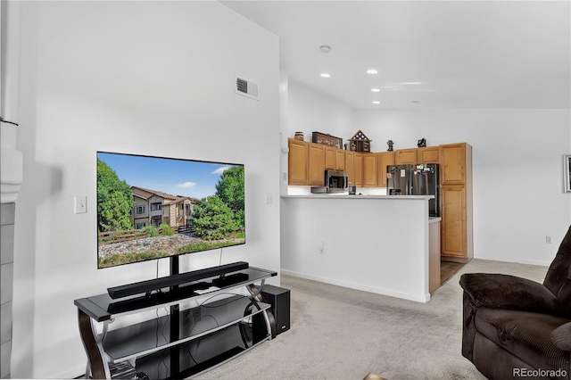 4875 S Balsam Way Unit 8-203, Littleton, CO 80123 - living area with light colored carpet and recessed lighting