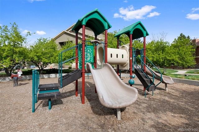 view of community jungle gym
