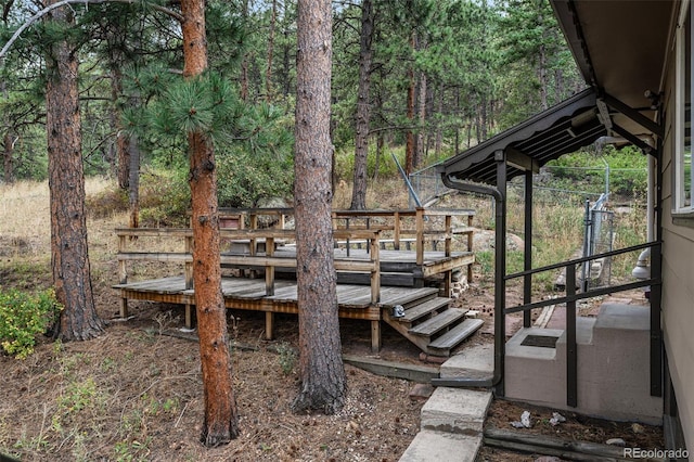 view of wooden terrace