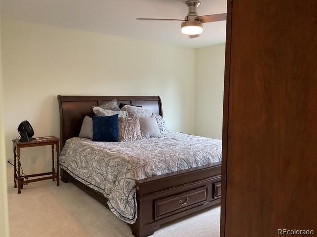 4041 Trout Creed Rd, Woodland Park, CO 80863 - carpeted bedroom with ceiling fan