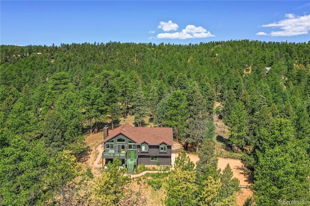 4041 Trout Creed Rd, Woodland Park, CO 80863 - view of subject property featuring a heavily wooded area