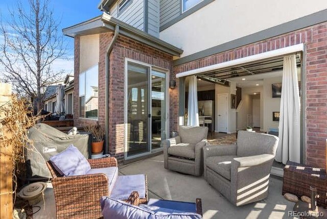 view of patio / terrace with an outdoor living space