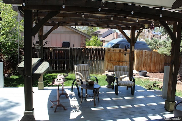 8101 S San Juan Range Rd, Littleton, CO 80127 - view of patio / terrace featuring a deck