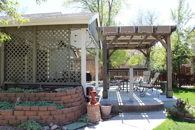 8101 S San Juan Range Rd, Littleton, CO 80127 - view of patio featuring a pergola