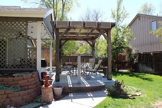 8101 S San Juan Range Rd, Littleton, CO 80127 - view of patio / terrace with a pergola