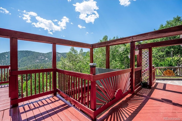 32392 Lodgepole Dr, Evergreen, CO 80439 - deck with a mountain view