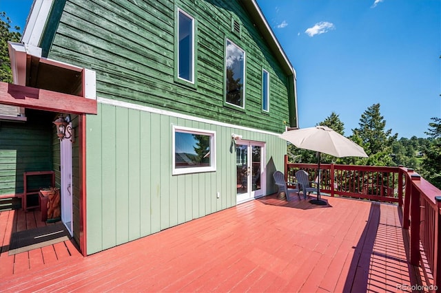 32392 Lodgepole Dr, Evergreen, CO 80439 - deck featuring french doors