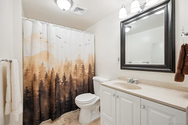 32392 Lodgepole Dr, Evergreen, CO 80439 - bathroom featuring vanity, tile patterned flooring, and curtained shower