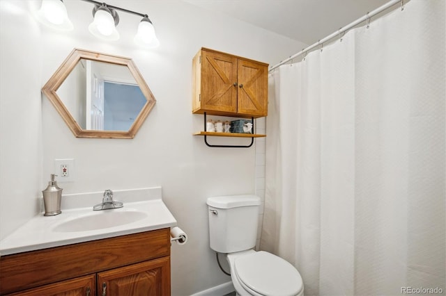 32392 Lodgepole Dr, Evergreen, CO 80439 - bathroom with vanity and a shower with shower curtain