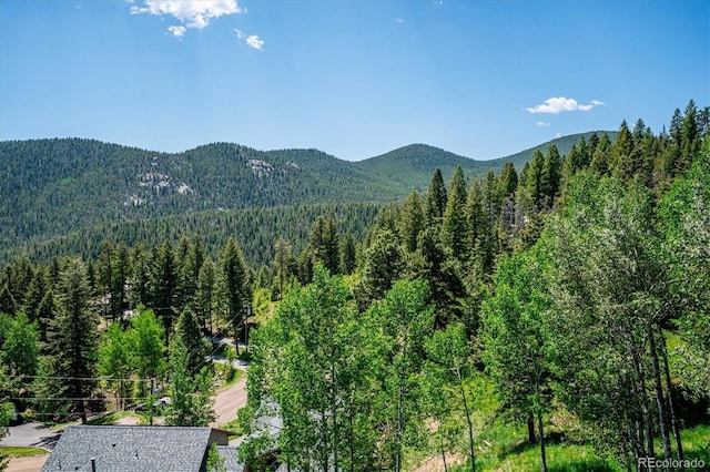 32392 Lodgepole Dr, Evergreen, CO 80439 - view of mountain backdrop with a forest