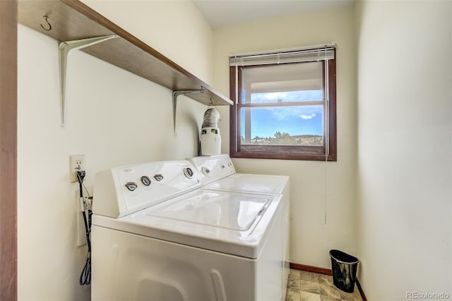 65 Yeoman Ln, Divide, CO 80814 - laundry room with separate washer and dryer and baseboards