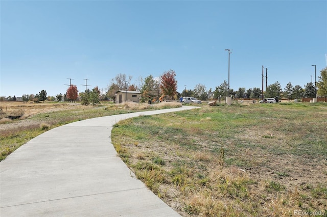 exterior space with a rural view