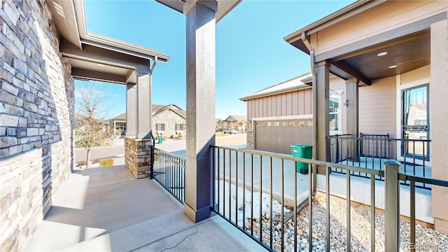 balcony with a residential view