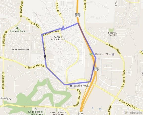 22974 E Dorado Dr, Aurora, CO 80015 - map of property location