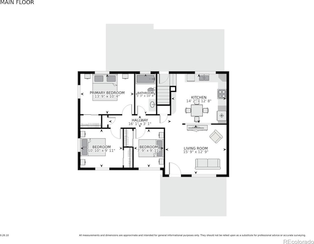 7839 Florado St, Denver, CO 80221 - view of property floor plan