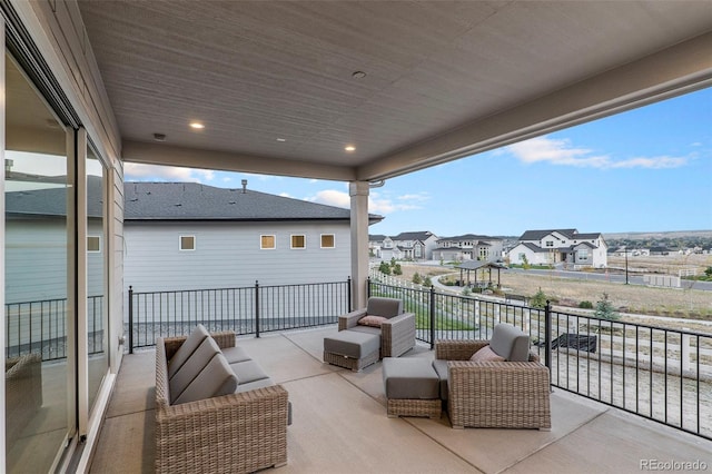 view of patio / terrace featuring a balcony