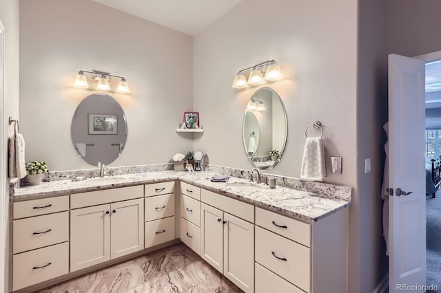 15855 Wild Horse Dr, Broomfield, CO 80023 - full bath featuring marble finish floor, a sink, and double vanity
