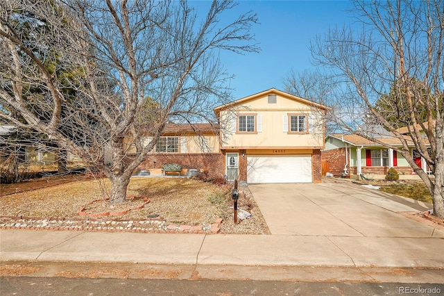 tri-level home with a garage