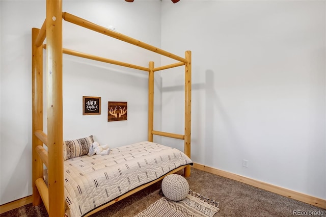 view of carpeted bedroom