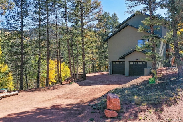 view of home's exterior featuring a garage