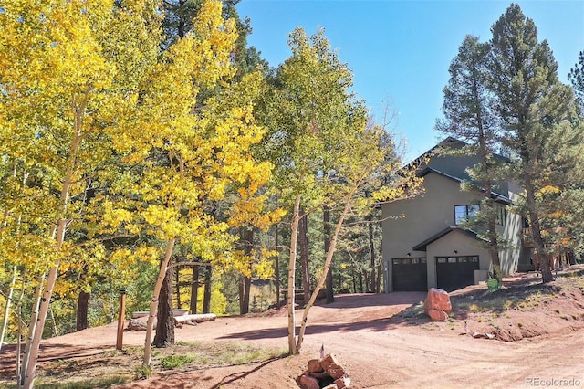 view of front of home featuring a garage