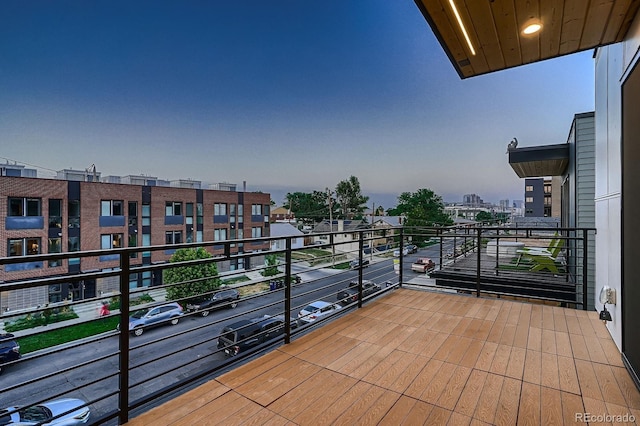 balcony with a view of city