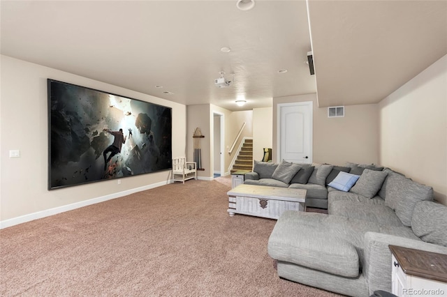 7172 S Oakleaf St, Bennett, CO 80102 - carpeted home theater with visible vents and baseboards