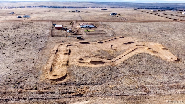 7172 S Oakleaf St, Bennett, CO 80102 - birds eye view of property with a rural view and view of desert