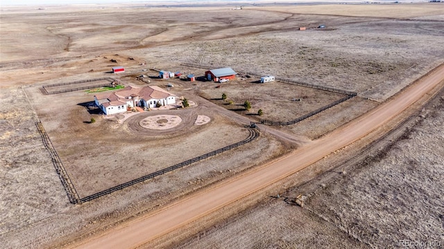 7172 S Oakleaf St, Bennett, CO 80102 - bird's eye view with a rural view and a desert view