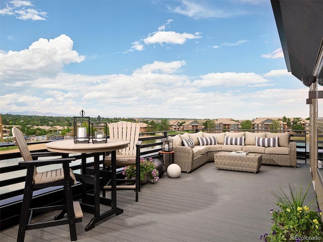 deck featuring an outdoor hangout area