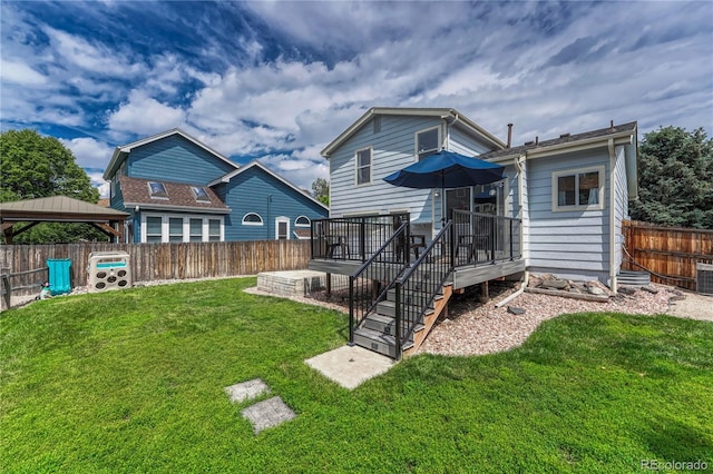 21789 Farmingdale Way, Parker, CO 80138 - back of house featuring a gazebo, a fenced backyard, and a wooden deck