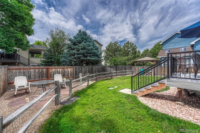 21789 Farmingdale Way, Parker, CO 80138 - fenced backyard with a gazebo