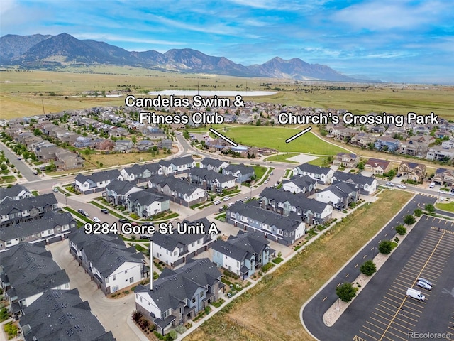 9284 Gore St Unit A, Arvada, CO 80007 - aerial view of residential area with a mountainous background