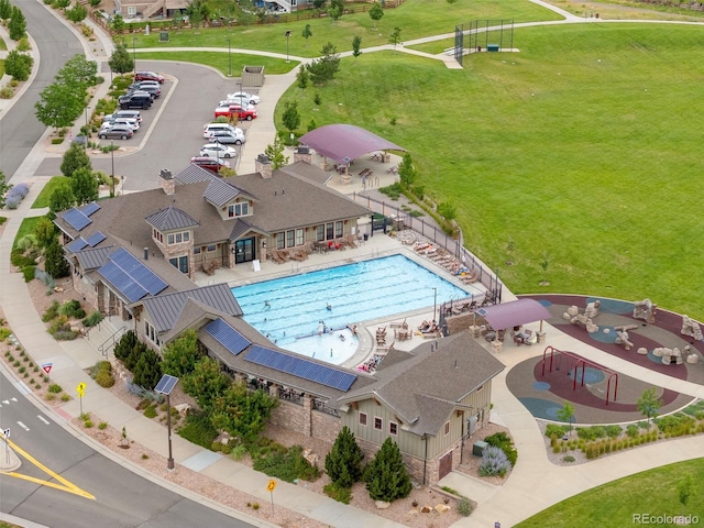 9284 Gore St Unit A, Arvada, CO 80007 - aerial view of a pool