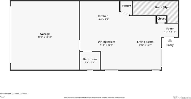 9284 Gore St Unit A, Arvada, CO 80007 - view of property floor plan