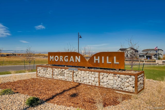 view of community sign