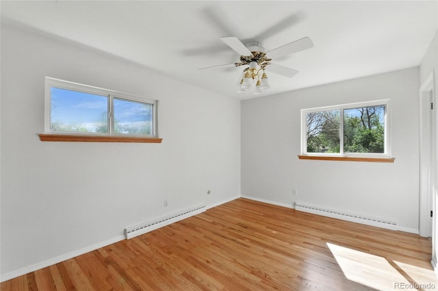 12162 W Dakota Dr, Lakewood, CO 80228 - unfurnished room with a baseboard radiator, light wood-type flooring, and baseboards