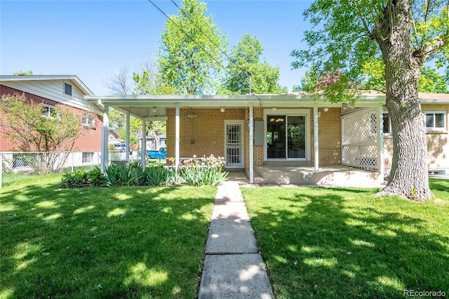 12162 W Dakota Dr, Lakewood, CO 80228 - single story home with brick siding and a front yard