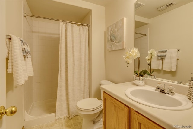6041 Pioneer Mesa Dr, Colorado Springs, CO 80923 - full bathroom featuring toilet, vanity, and a tile shower