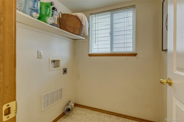 6041 Pioneer Mesa Dr, Colorado Springs, CO 80923 - laundry room with hookup for an electric dryer, washer hookup, and baseboards