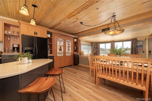 96 Mountain Side Dr Unit B61, Granby, CO 80446 - dining area with wooden ceiling and light wood-style flooring