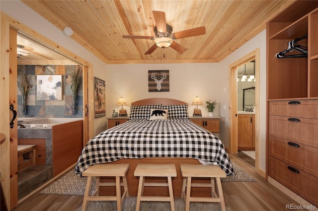 96 Mountain Side Dr Unit B61, Granby, CO 80446 - bedroom with wood ceiling and wood finished floors