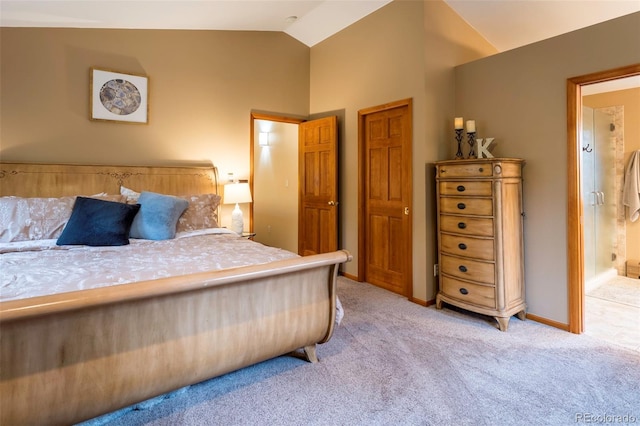 33 Sparrow Ct, Bailey, CO 80421 - bedroom with lofted ceiling and carpet flooring